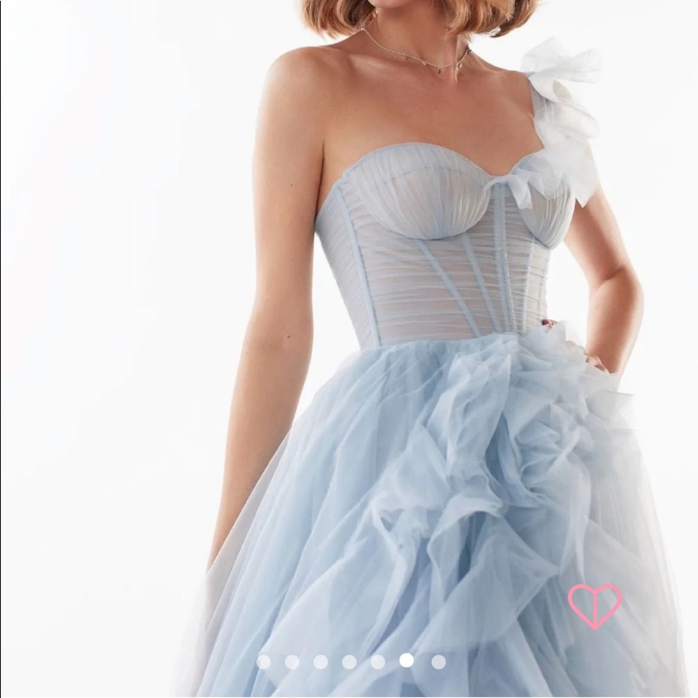 Milla One Shoulder Midi Tulle Dress - Picture 3 of 13